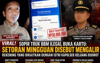Bukti Transfer Rp50 Juta Muncul, Dugaan Setoran BBM Ilegal di Keluang Mengarah ke Rekening yang Disebut Berkaitan dengan Istri Kapolsek