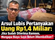 Tak Ada Konfirmasi dari Ramses, Arsul Lubis Duga Uang Rp1,4 Miliar Sudah Diterima